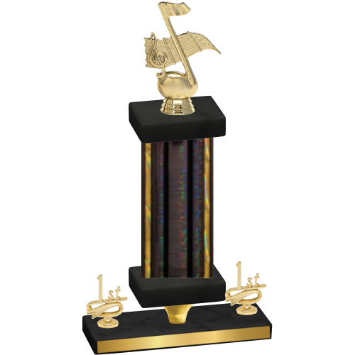 Premium Single Black Glacier First Place Music Trophy