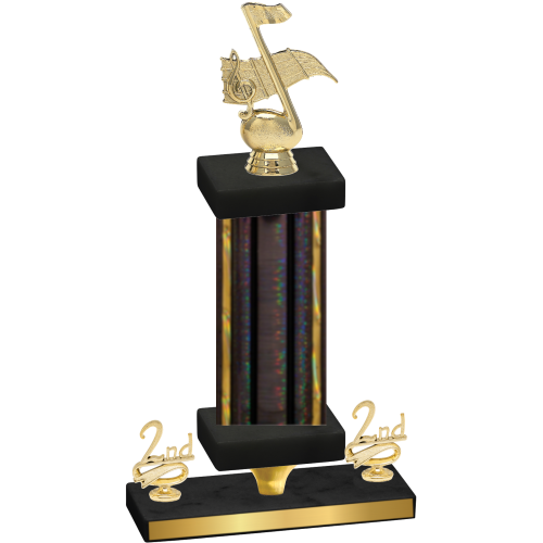 Premium Single Black Glacier Second Place Music Trophy