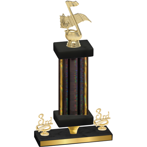 Premium Single Black Glacier Third Place Music Trophy