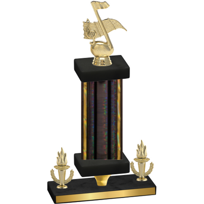 Premium Single Black Glacier Victory Music Trophy