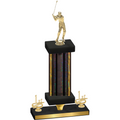 Premium Single Black Glacier First Place Golf Trophy