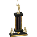 Premium Single Black Glacier Victory Golf Trophy