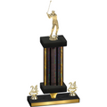 Premium Single Black Glacier Year Golf Trophy