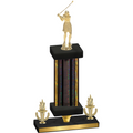Premium Single Black Glacier Victory Golf Trophy