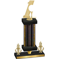 Premium Single Black Glacier Victory Golf Trophy