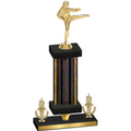 Premium Single Black Glacier Victory Karate Trophy