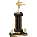 Premium Single Black Glacier Year Karate Trophy