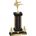 Premium Single Black Glacier Victory Karate Trophy