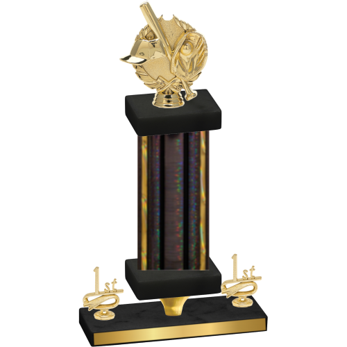 Premium Single Black Glacier First Place Baseball Trophy