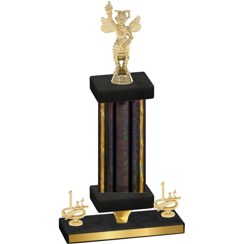 Premium Single Black Glacier First Place Academics Trophy