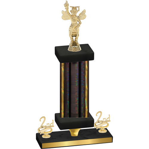 Premium Single Black Glacier Second Place Academics Trophy