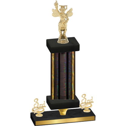 Premium Single Black Glacier Third Place Academics Trophy