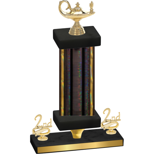 Premium Single Black Glacier Second Place Academics Trophy