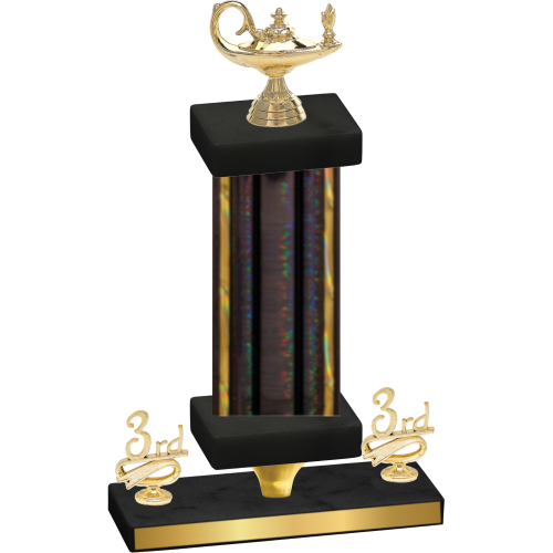Premium Single Black Glacier Third Place Academics Trophy