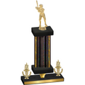 Premium Single Black Glacier Victory Baseball Trophy