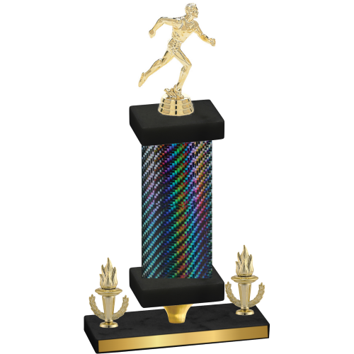 Premium Single Black Carbon Fiber Victory Running Trophy