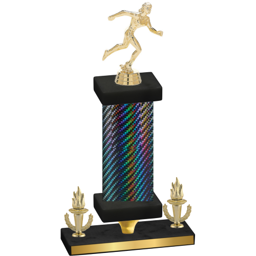 Premium Single Black Carbon Fiber Victory Running Trophy
