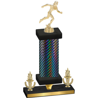 Premium Single Black Carbon Fiber Victory Running Trophy