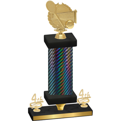 Premium Single Black Carbon Fiber Fourth Place Tennis Trophy