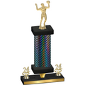 Premium Single Black Carbon Fiber Year Volleyball Trophy