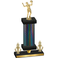 Premium Single Black Carbon Fiber Victory Volleyball Trophy