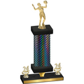 Premium Single Black Carbon Fiber Year Volleyball Trophy