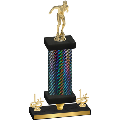 Premium Single Black Carbon Fiber First Place Swimming Trophy
