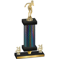 Premium Single Black Carbon Fiber Year Tennis Trophy