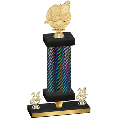 Premium Single Black Carbon Fiber Year Swimming Trophy
