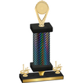 Premium Single Black Carbon Fiber First Place Insert Trophy