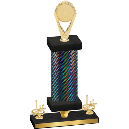 Premium Single Black Carbon Fiber First Place Insert Trophy