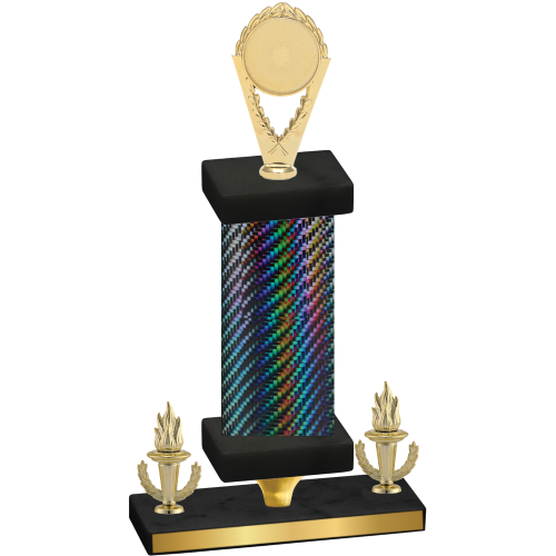 Premium Single Black Carbon Fiber Victory Insert Trophy