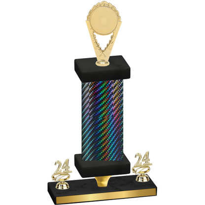 Premium Single Black Carbon Fiber Year Insert Trophy