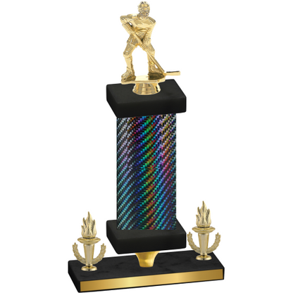 Premium Single Black Carbon Fiber Victory Hockey Trophy