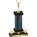 Premium Single Black Carbon Fiber Third Place Victory Trophy