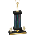 Premium Single Black Carbon Fiber Year Victory Trophy