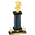 Premium Single Black Carbon Fiber Second Place Pickleball Trophy