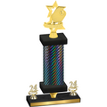 Premium Single Black Carbon Fiber Year Pickleball Trophy