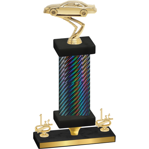 Premium Single Black Carbon Fiber First Place Cars Trophy