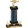 Premium Single Black Carbon Fiber Fourth Place Cars Trophy