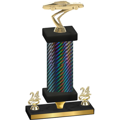 Premium Single Black Carbon Fiber Year Cars Trophy