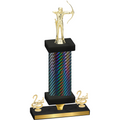 Premium Single Black Carbon Fiber Second Place Archery Trophy