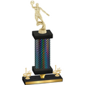 Premium Single Black Carbon Fiber First Place Basketball Trophy