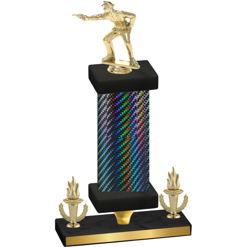 Premium Single Black Carbon Fiber Victory Shooter Trophy