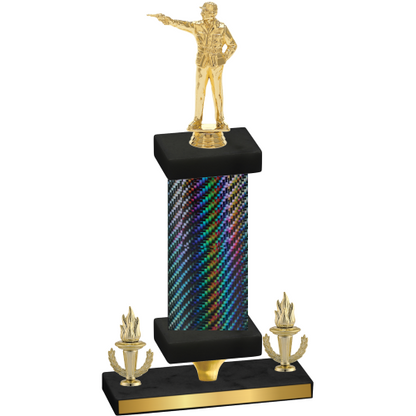 Premium Single Black Carbon Fiber Victory Shooter Trophy