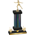 Premium Single Black Carbon Fiber First Place Skater Trophy