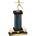Premium Single Black Carbon Fiber Second Place Skater Trophy