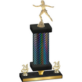 Premium Single Black Carbon Fiber Year Skater Trophy