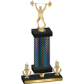 Premium Single Black Carbon Fiber Victory Weights Trophy