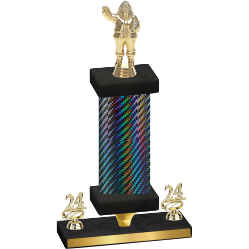 Premium Single Black Carbon Fiber Year Holiday Trophy